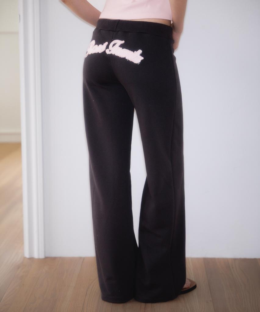 ROSEFRANTZ Patchwork Bootcut Sweatpants [Charcoal]