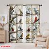 2pcs,2D plane printing Curtains Digital Printed Birds of Harmony Polyester (without rod) Room Decor for Living Room and Bedroom,