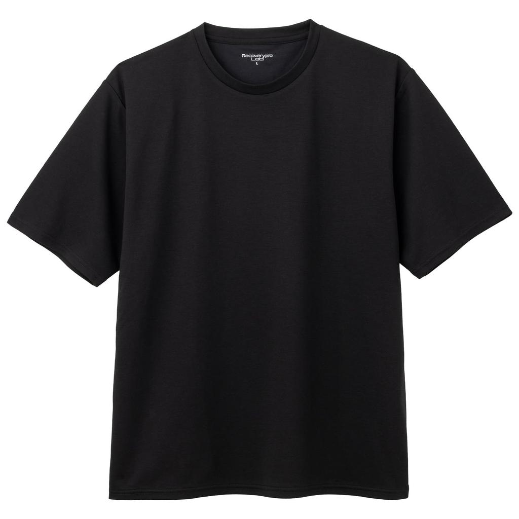Recoverypro Fatigue Recovery Short Sleeve Crew General Medical Unisex Lab. Wear, Neck, Black, XL, Device,