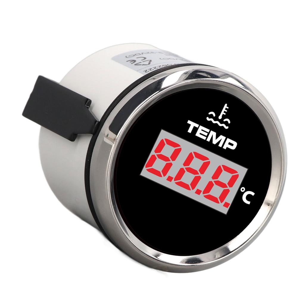 52mm 0‑120 Celsius  Digital Water Temperature Gauge Temp Meter IP67 Waterproof Red Backlit for Car RV Truck Boat