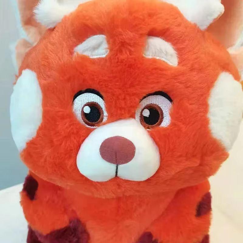 30cm Turning Red Version Of Youth Deformation Plush Toy Cute And Charming Raccoon Stuffed Doll Red Panda Room Decoration Xmas Present