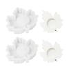 2Pcs Leaf Silicone Molds for Epoxy Resin Gypsum Decoration Silicones Candlestick Molds for Tealight Holder Jewelry Tray