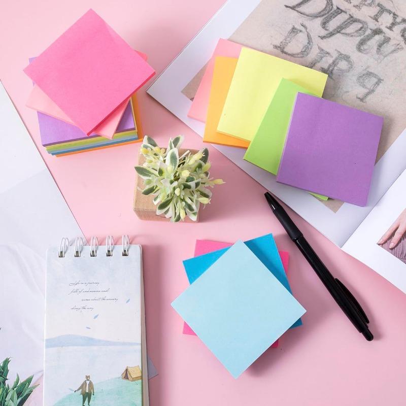Neon Color 3 By 3 Inch Detachable Sticky Notes Memo Pad For Students Daily Reminder