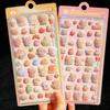 Kawaii 3D Relief Fluffy Animal Flocked Stickers For Scrapbooking Cute Phone Case Decoration Sticker School Stationery Supplies
