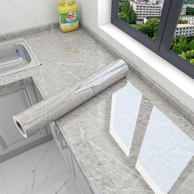 Kitchen-Specific Waterproof and Greaseproof Stickers High-Temperature Resistant Fireproof Wallpaper Countertop Wall Moisture-Proof Easy Installation