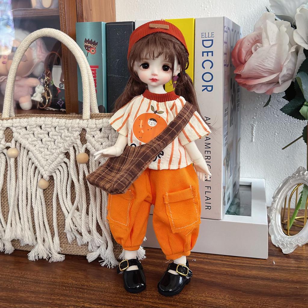 1/6 BJD Doll Trench Coat & Dress Set for 30cm Chubby Body Dolls - Coraline Dress-Up Outfit