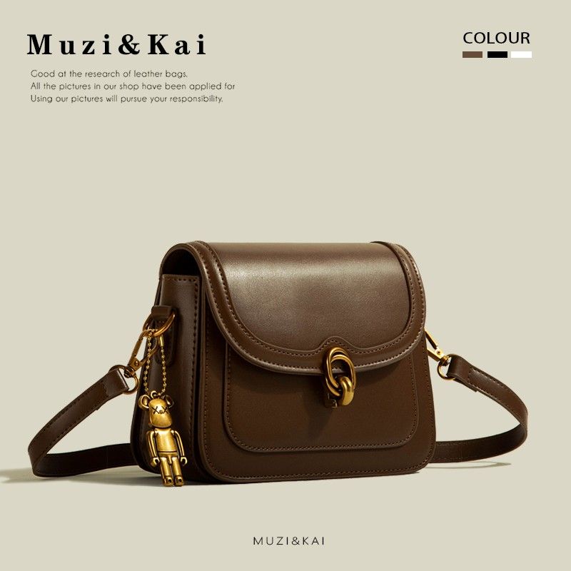 

Women s Muzikai Retro Work Clothing Small Square Bag Coffee