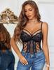 Avidlove Lingerie Set for Women Lace Corset and Panty Outfits Garter Belt Lingerie Teddy Babydoll