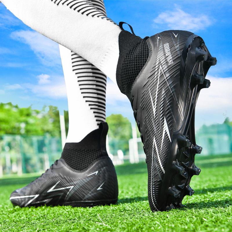 Unisex Fußballschuhe sind Schnürschuhe mit hochelastischen Socken, Trainingsschuhe für Kunstrasen und Outdoor-Sporttraining