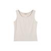 PLASTIC ISLAND [Beige] Ribbed Sleeveless Top Ps7Ct401