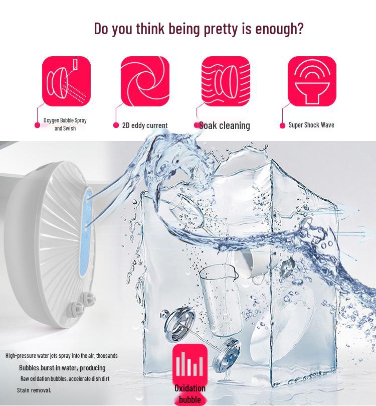 Portable Wireless Ultrasonic Cleaner for Fruits, Vegetables, and Seafood