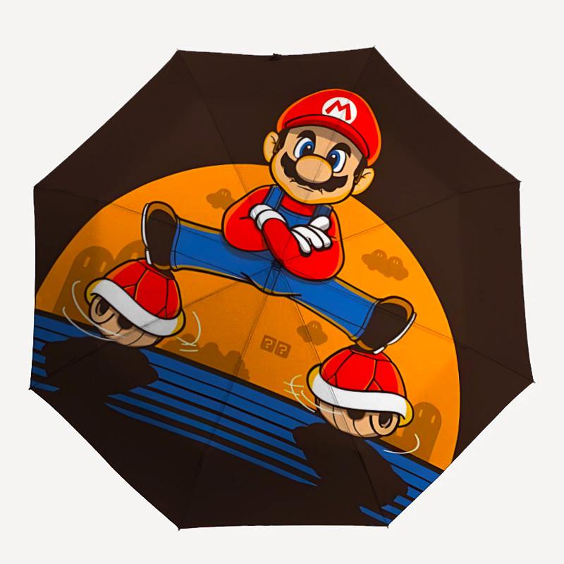 

1PC Mario Bros Automatic Open/Close Exquisite Umbrella - Compact Travel Umbrella, 8-Rib Heavy-Duty Construction, Ideal Gift a0828172