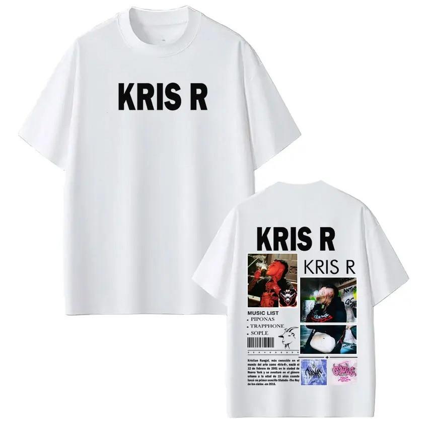 Unisex Women Vintage Summer Shortsleeved Rapper Kris R Album Tour Print Tshirt Loose Casual Cotton Hiphop Oversized Tshirts
