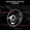 PU Leather Steering Wheel Cover 37-38cm Universal DIY Braided Car Steering Wheel Protector with Needles and Thread