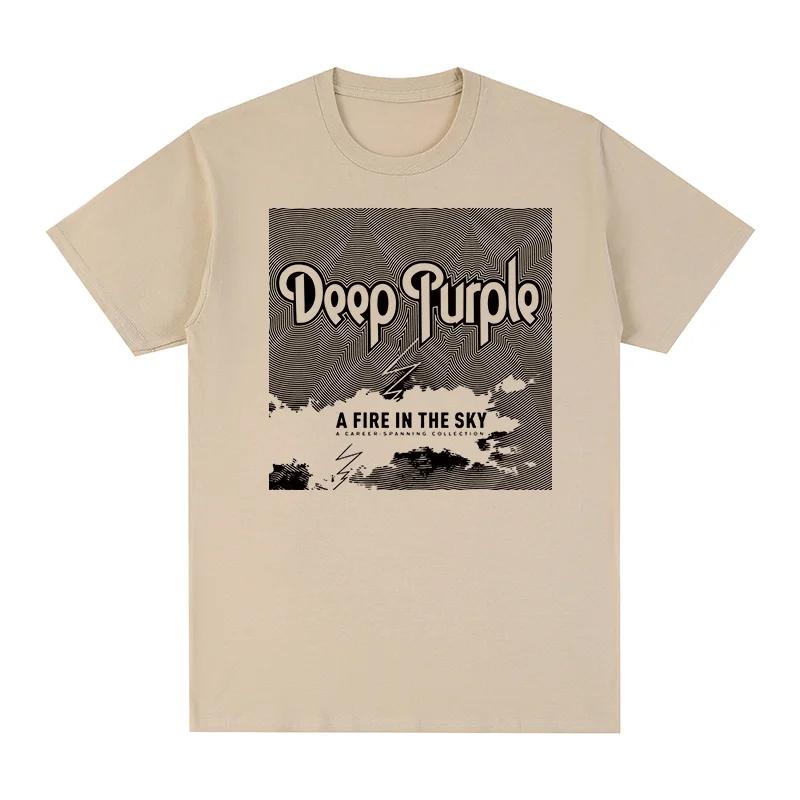 Deep Purple Vintage T-shirt Rock Band Graphic Retro Logos Breathable Cotton Men T Shirt Tee Tshirt Womens Tops
