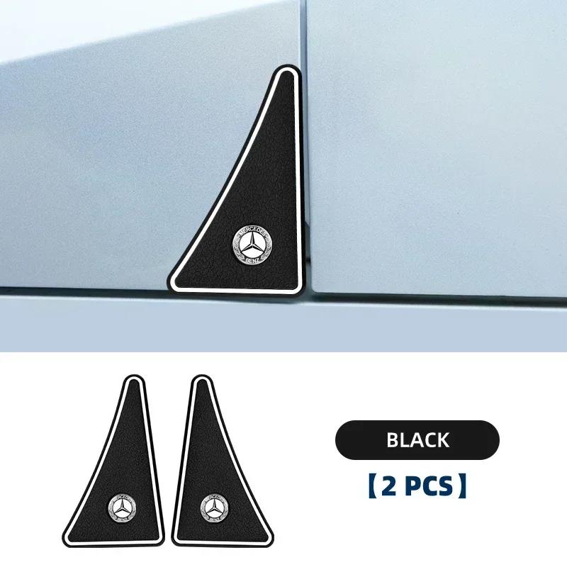 2pcs/set Car Badge Scratch Guard Anti-collision Door Corner Cover For Mercedes Benz B/C/E/S Class A Class C200L GLC GLE CLA CS1