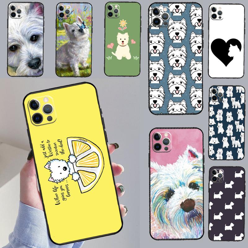 West Highland Terrier Westie Case For iPhone 13 Pro Max 16 15 11 12 14 17 Pro Max Mini 15 16 Plus 16e 17 Air Phone Cover