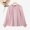 ZANZEA Women Casual Round Neck Loose Long Sleeve Blouse