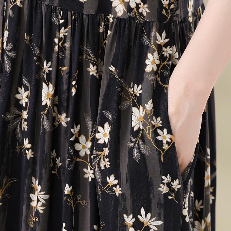 Elegant Woman Summer Dress Casual Loose Plus Size Sleeveless Long Dresses Female Clothing