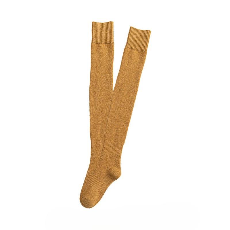 

Warm Thigh-high Socks, Women s Over-the-knee Socks, Versatile Loop Socks, Mid-calf with Fleece for Autumn and Winter, High-calf Anti-slip Fleece 1 pair імбирний