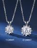 Snowflake Necklace Carat Moissanite Necklace 925 Silver Necklace Gift Popular Brand Birthday Anniversary Present 40cm Pendant Delicate Gift Box