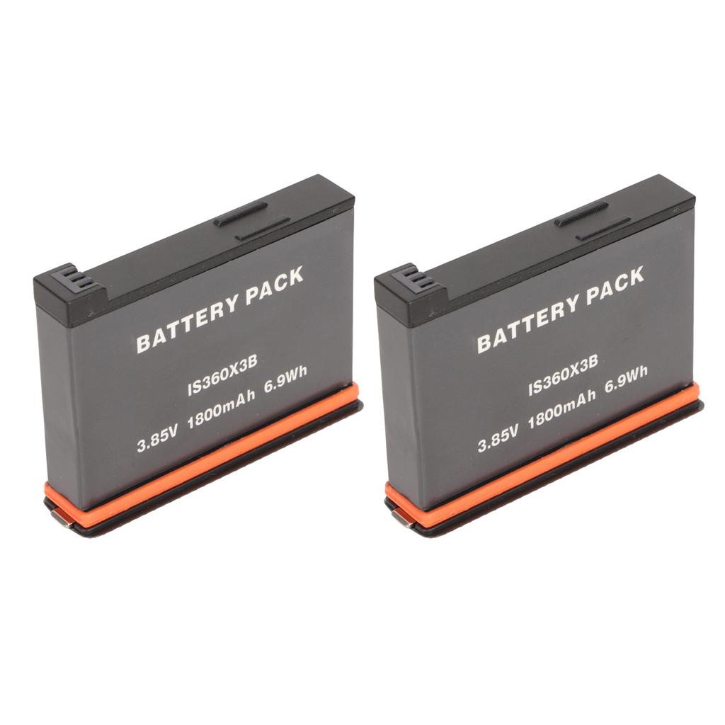 2pcs Camera Replacement Battery 1800mAh 3.85V 6.9Wh Lithium Ion Battery for Insta 360 X3 Camera