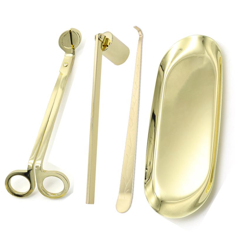 3/4pcs Candle Suppressor One-piece Tool Domestic Aromatherapy Candle Scissors Candle Suppressor Hook Tray Candle Tool Clippers