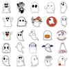 100 Sheets of Cute Cartoon Ghost Halloween Stickers - Waterproof DIY Stationery for Journals