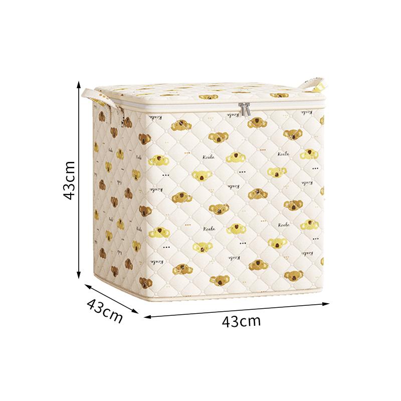 Нетканая хлопковая сумка для хранения одеяла большая вместительная одежда хлопковое одеяло мобильный багаж влагостойкая и пыленепроницаемая портативная сумка 434343CM бежевый 1178₽