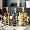 Ceramic electroplating distribution bottle hotel club press bottle shampoo and shower gel  shampoo dispenser soap dispenser