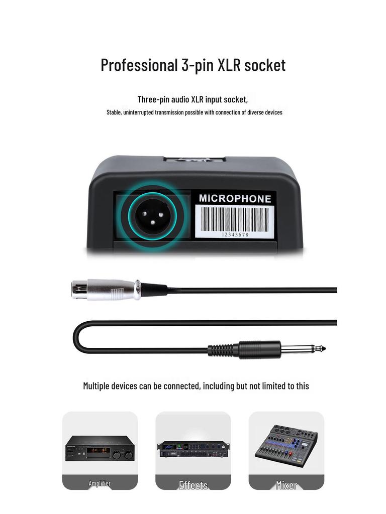 Gooseneck Condenser Microphone with XLR To 6.5mm Cable for Meetings & Recording