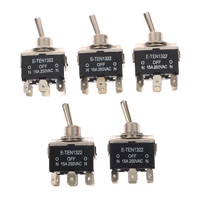 5 Stück Hochlast Auto Boot Wippschalter 15A 250V 2-polig SPST Ein/Aus Wippschalter mit wasserdichter Kappe SPST Wippschalter