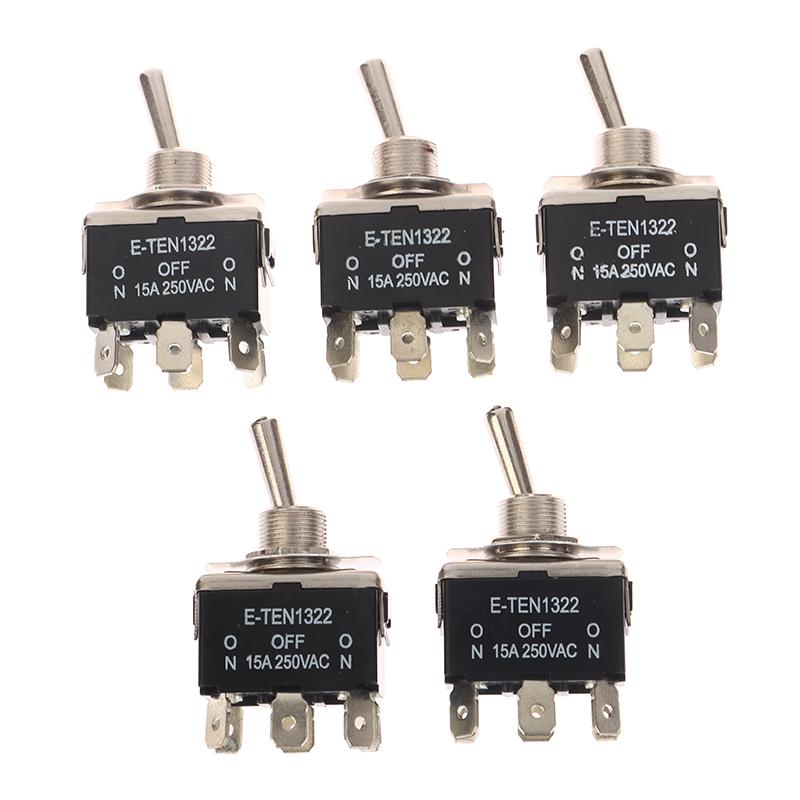 5Pcs Heavy Duty Car Boat Rocker Toggle Switch 15A 250V 2Pin Spst On/Off Rocker Switches With Waterproof Boot Spst Rocker Switch