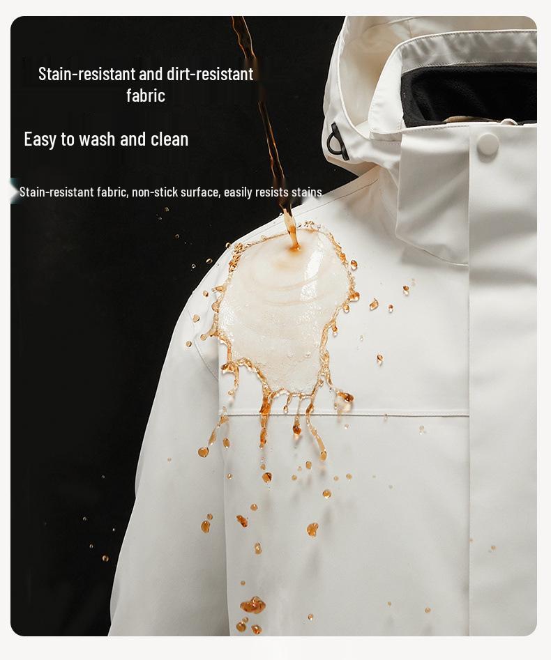 Men's & Women's Three-in-One Hooded Outdoor Jacket - Autumn/Winter Color Block Coat