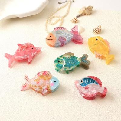 Dolphin Fish Hair Claw Cartoon Acetic Acid Hair Claw Personalized Shark Clip  Daily