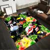 Tropical Birds and Flowers Carpet with Flamingos and Toucan Design Suitable for Use As an Anti-slip for Living Room Bedroom Sofas