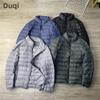 Men's Autumn/Winter Stand Collar Windproof Waterproof Down Jacket - 90% White Velvet