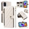 Case for Samsung Galaxy A21S Shockproof Premium Zipper Pocket Wallet Card Holder Leather Cover with Detachable Wrist and Shoulder Strap Compatible Wit