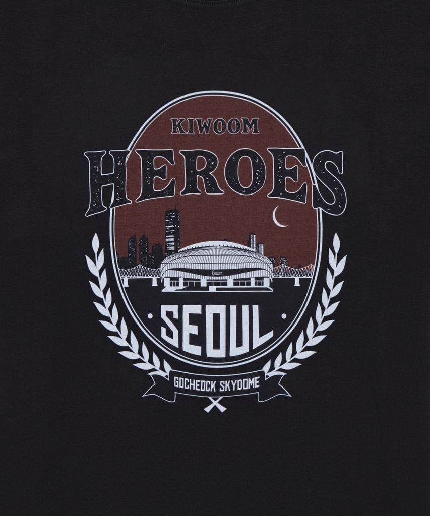Hangugyaguwiwonhoe Musinsa X Kbo Ballpark Ver.2 Short Sleeve T-Shirt Black [Seoul Kiwoom Heroes]