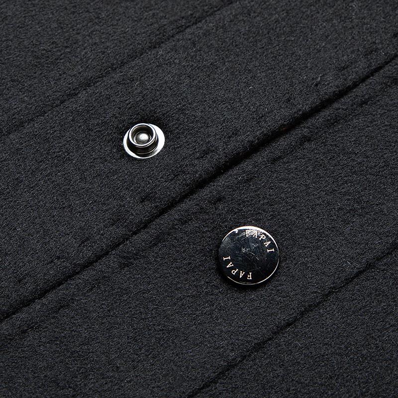 FAPAI Men's Merino Wool Blend Detachable Down Liner Wool Jacket