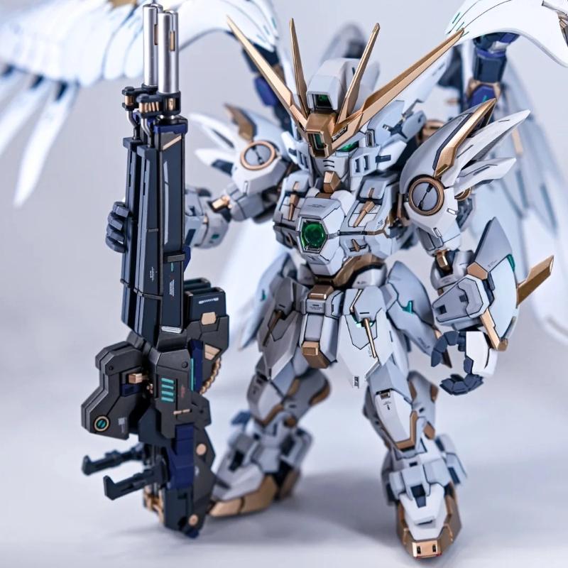 New Q-Version XXXG-00W0 MGSD Wing Zero EW 1/144 Garage Kit Anime Peripheral Action Figure Assembly Toy Desktop Ornament Boy Gift
