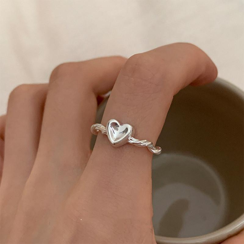 Chic Copper Geometric Design Pearl Silver Ring For Women Perfect For Ins Fashion 2022
