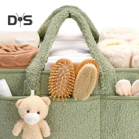 Baby Diaper Caddy with Handle Multiple Compartments Large Capacity Portable Baby Diaper Caddy Organizer Storage Bag