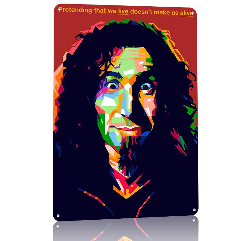 Serj Tankian Tin Poster Customized Wall Art Retro Vintage Metal Signs for Fans Room Bar Accessories Bedroom Decoration Aesthetic