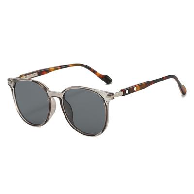 New Luxury Leopard Gradient Round Women Sunglasses 2025 Brand Fashion Rice Nail Design Trend Casual Men Sun Glasses UV400
