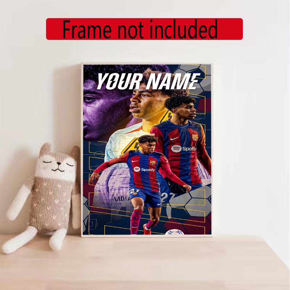 Lamin Yamal Customize Your Name Diamond Painting Round Diamond Rhinestones Mosaic Diamond Embroidery Wall Paintings Rhinestones Gift Frameless