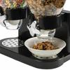 Dual Control Dry Food Dispenser Twin Cylinder Jars Food Storage Dispenser Creative Oat Barrel
