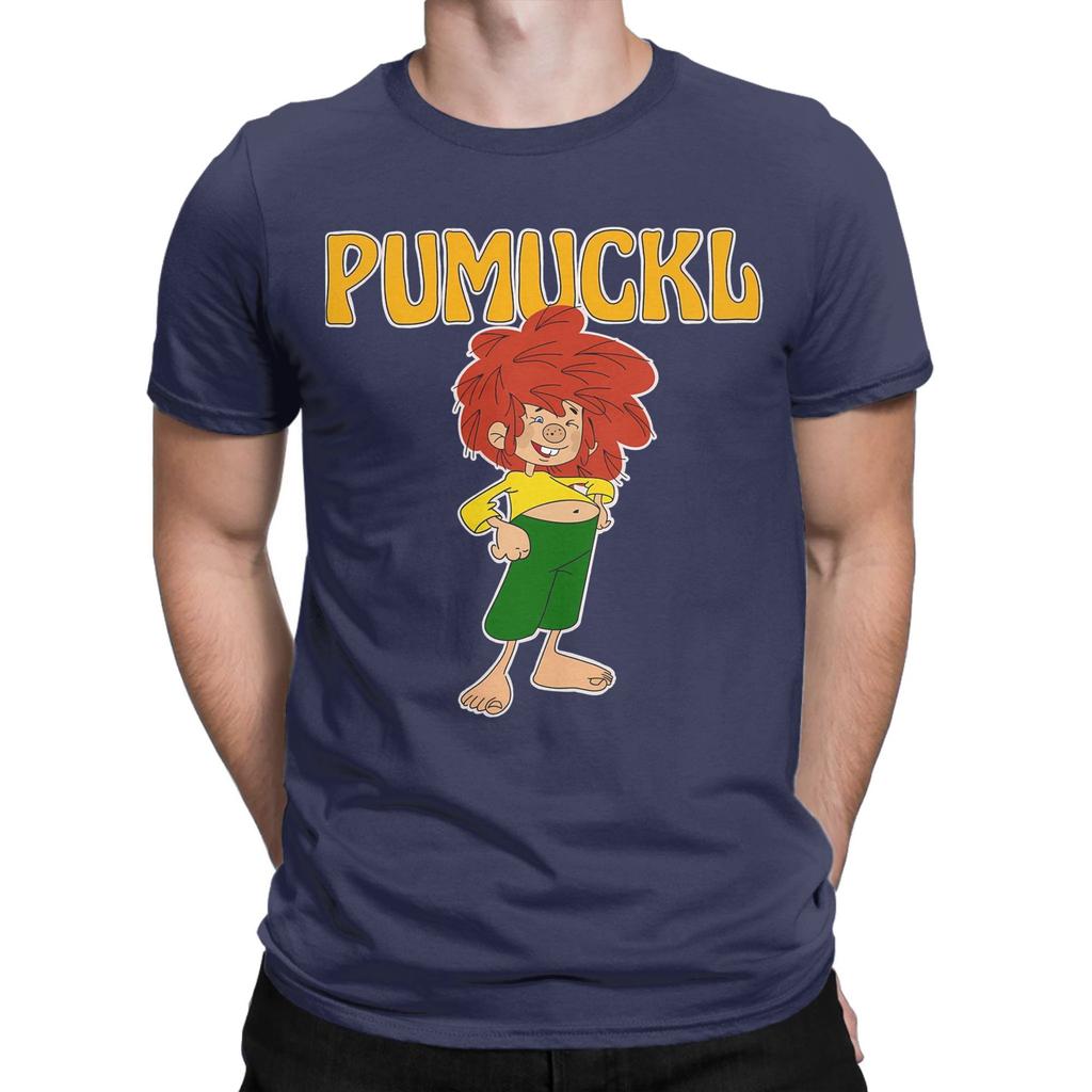 Pumuckl Cute T Shirt Men's  100% Cotton Humorous T-Shirt Round Collar Anime Cartoon Tee Shirt Short Sleeve Clothing Summer