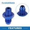 A ABSOPRO Female Flare Reducer Hose Fitting Adapter TF AN4 1/8 NPT Fuel Line Connector Aluminum Blue