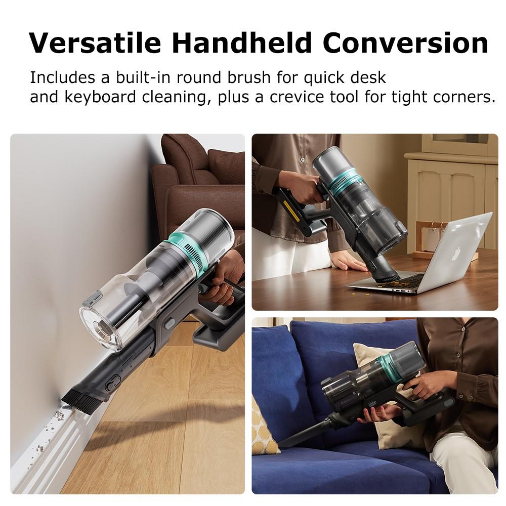 Proscenic P16 Cordless Stick Vacuum Cleaner, 50kPa Suction, 55mins Runtime, 180° Bendable Wand